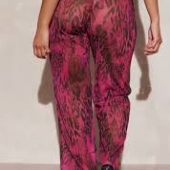 PLT Pink Leopard Printed Mesh Set - Picture 4 of 6